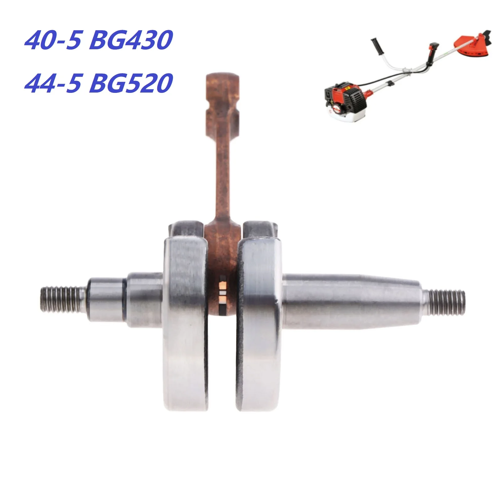 Metal Crankshaft For 430 520 43CC 52CC 1E44F-5 44F-5 44-5 BG520 CG520 CG430 1E40F-5 40-5 Brush Cutter Trimmer Garden Tool Parts