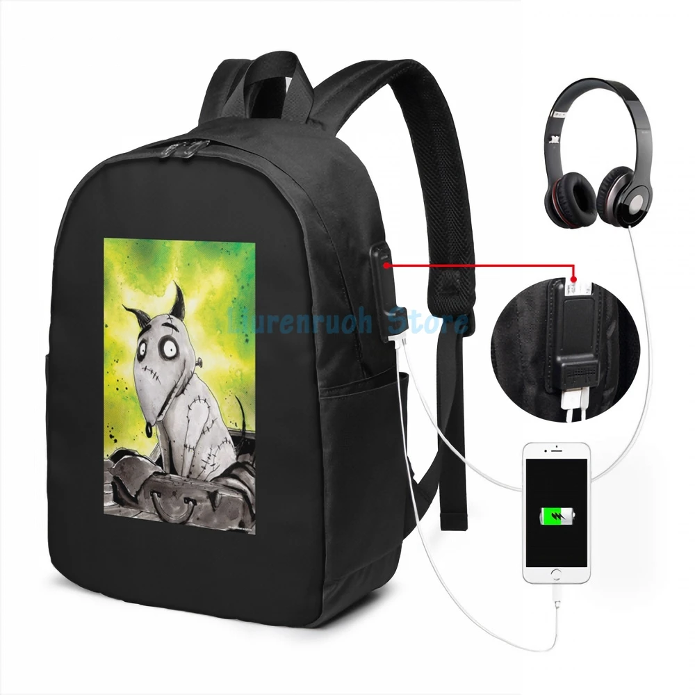 Funny Graphic print Sparky - Frankenweenie USB Charge Backpack men School bags Women bag Travel laptop bag