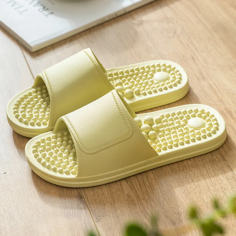 2022 Massage Slippers Sandals for Women Men Unisex Indoor Non-slip Solid Soft Bottom Couple Flip Flops Home Bathroom Shoes