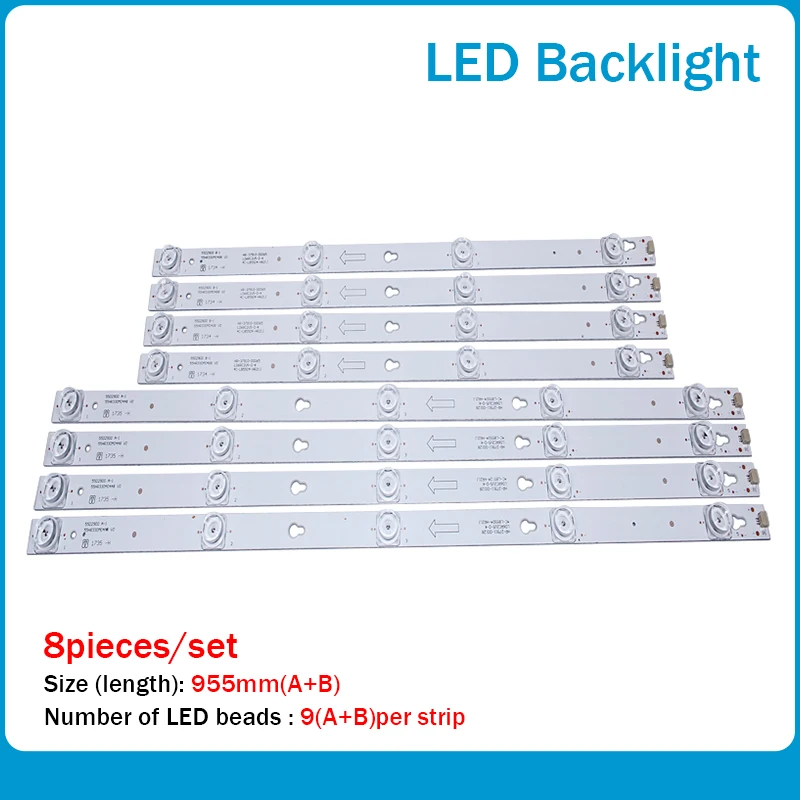 Strip Lampu Latar LED 55S405LEAA 55S405TKAA untuk TCL 4C-LB5504-HR 4C-LB5505-HR Vaz YHF-4C-LB5505-YH01J 5504