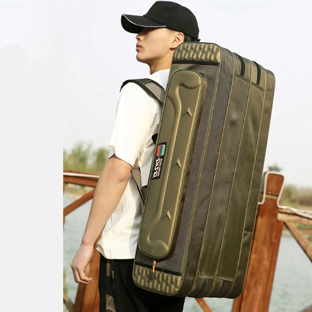 Mochila pesca gran capacidad – Bolsa impermeable para cañas y carretes - imagen 5