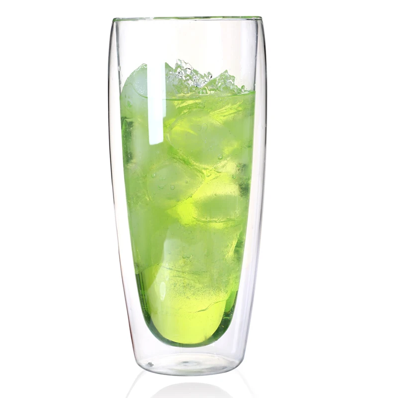 Hitzebeständige doppelwandige Glastasse für Milch, Whisky, Tee, Bier, transparentes Bier, Espresso, Kaffeetasse, Trinkbecher, Trinkgläser