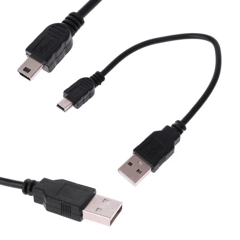 USB 2.0 court A mâle vers mini 5 broches B Data Câble cordon adaptateur