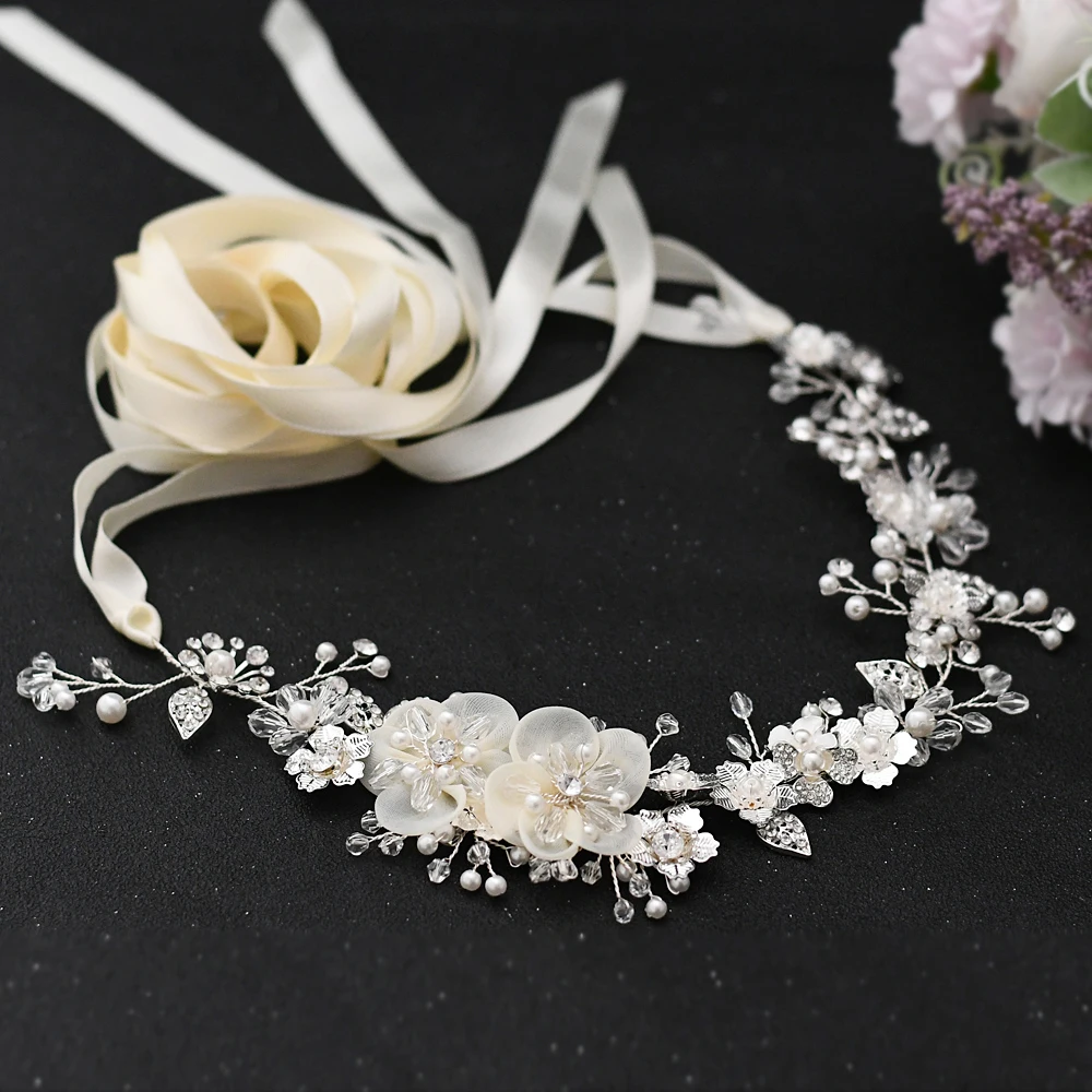 Trixy SH275 Luxe Strass Bruiloft Riem Westerse Riemen Wedding Decoratieve Jurk Riemen Lichtmetalen Leaf Bridal Riemen Designer Sjerpen