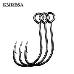 20pcs for Fishing Lure Spare Hook Single Fish Lure Hooks Inline Hook Big Eye Size 1/ 2/ 4/ 6/ 8 Sharp High Carbon Steel