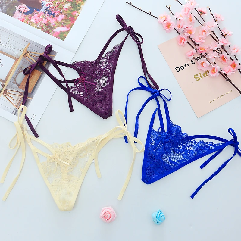 Women Lingerie G String Lace Underwear Femal Sexy T-back Thong Sheer Panties Japan Style Hot Sale Transparent Knickers 8011 - Image 6