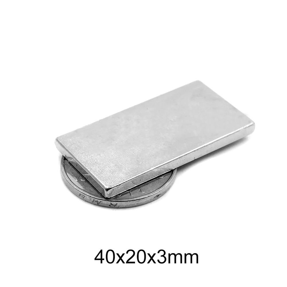 2/5/10/30PCS 40x20x3 Block Powerful Search Magnet Thickness 3mm Neodymium Magnet 40x20x3mm Strong Permanent Magnet sheet 40*20*3