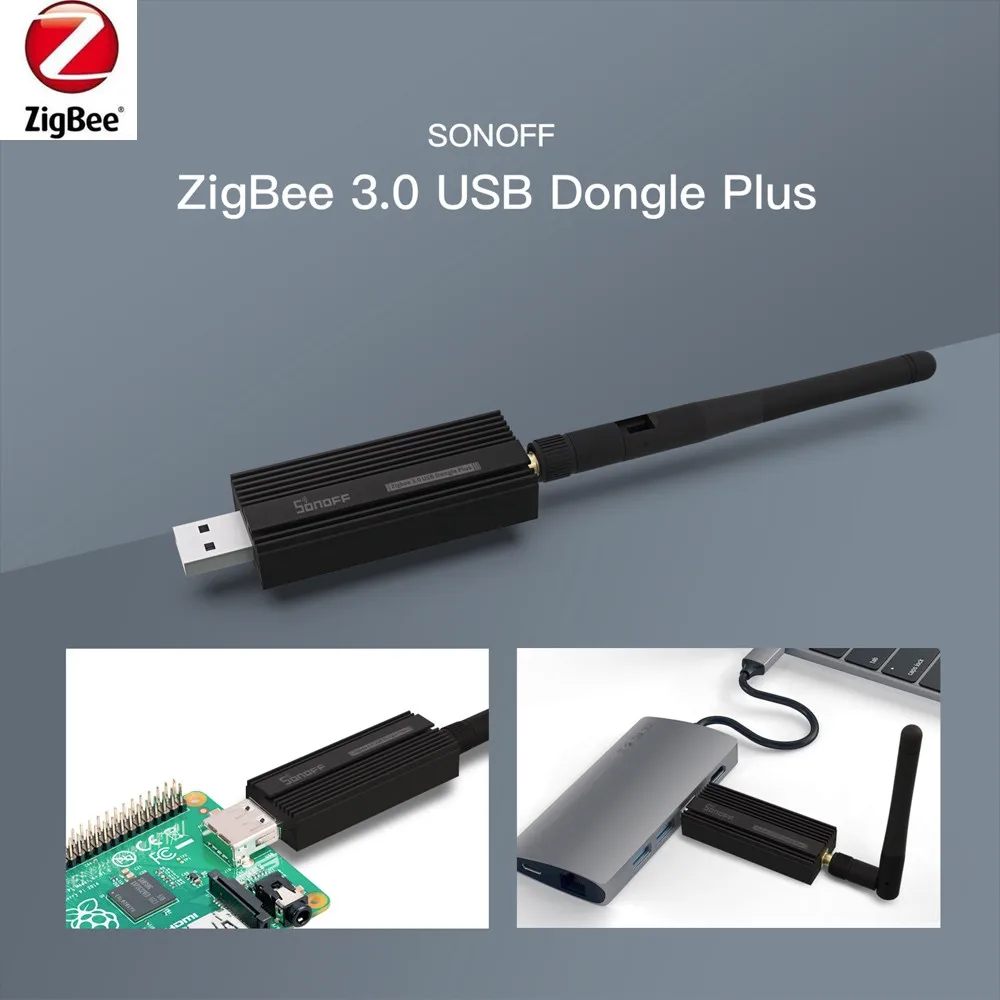 

ZigBee Dongle-P Zigbee 3.0 USB Dongle Plus Wireless Zigbee Gateway Analyzer Zigbee2MQTT USB Interface Capture with Antenna