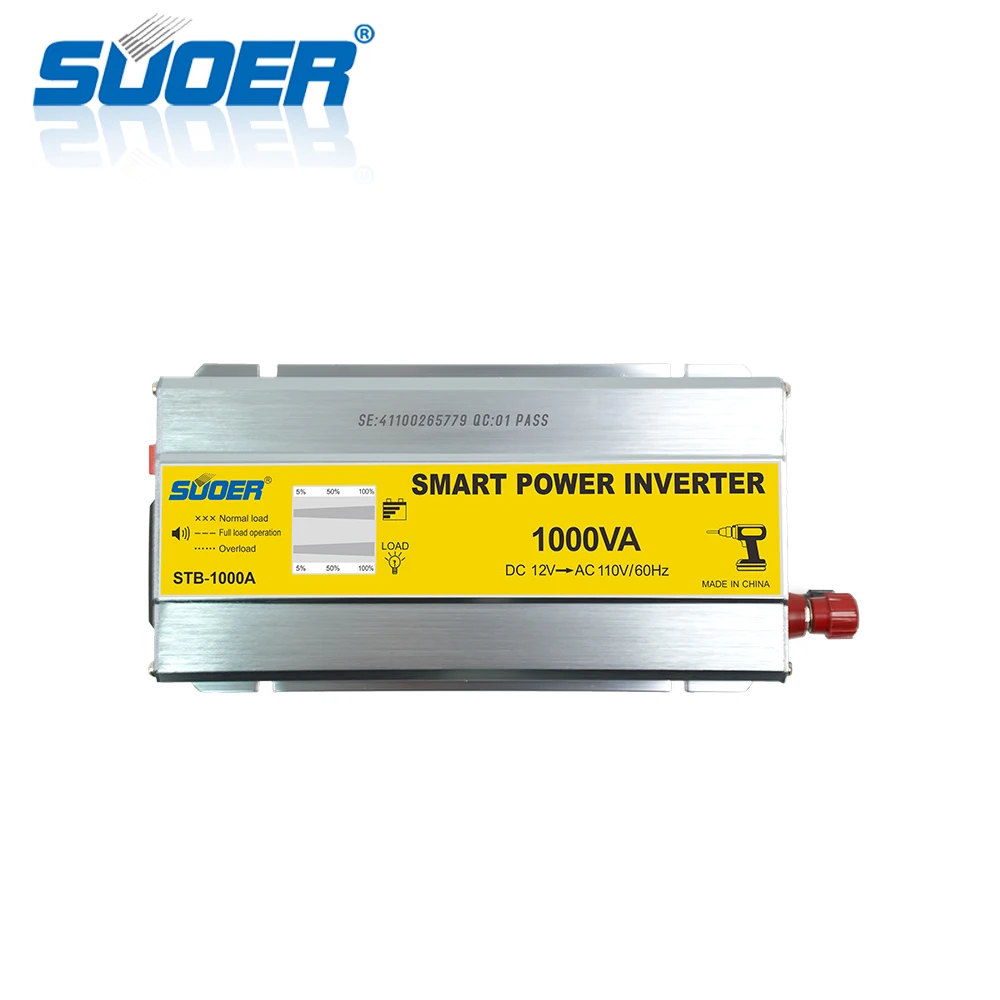 Suoer【Modified Sine Wave】DC 12V to AC 110V modified sine wave inverter （STB-1000A）