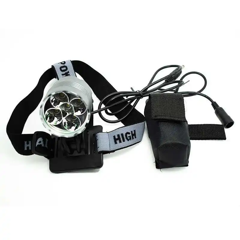 XM-L 5x T6 Bicycle Lights Headlight 7000 Lumen LED Bike Light Lamp Lantern Headlamp + 8.4V Charger + 18650 Battery Pack