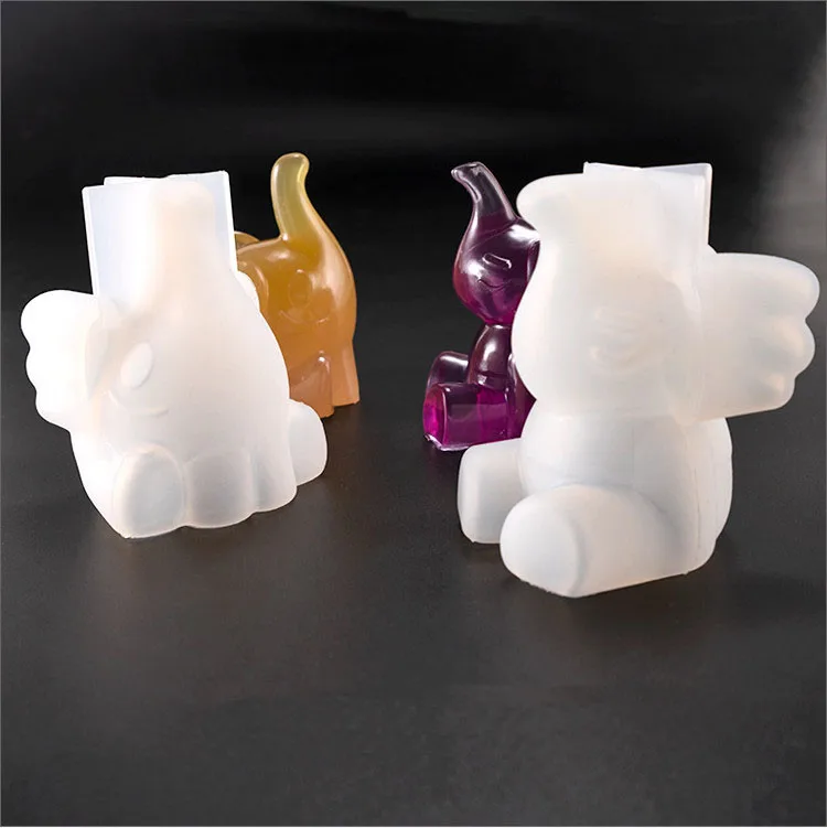 1PC Cute Elephant and Gourd Resin Decorative Craft DIY Flower Pot Base Mold Epoxy Resin Molds for Jewelry