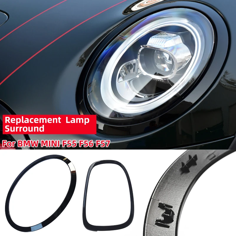 

Brand New ABS Plastic Replacement Head Rear Light Cover Glossy Matt Black Color For mini cooper F55 F56 F57 R56 R57 R58 R59