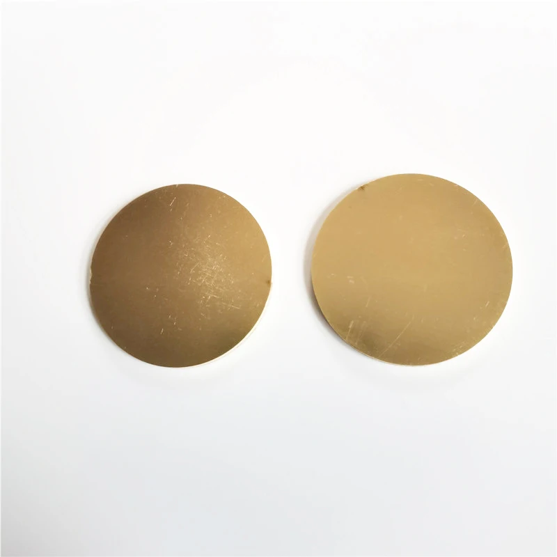 직경 50x3mm 원형 원형 H62 황동 플레이트 3mm 두께 구리 플레이트 맞춤 제작 CNC 금속 가공