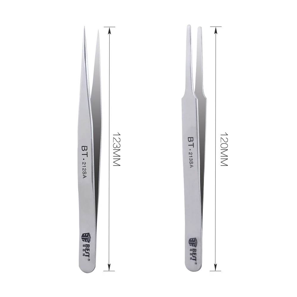 1Piece BEST-Matt Stainless Steel Durable Eyelash Extension Volume Lash Tweezers for IPhone/Smartphone/Computer Repair Tools