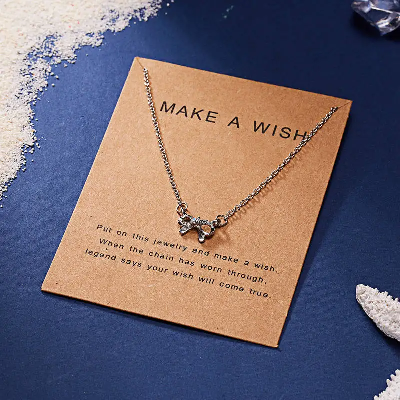 Fashion Bowknot Circle Moon Star Heart Pendant Necklaces for Women Choker Gold Color Clavicle Chain Charm Crystal Girls Jewelry