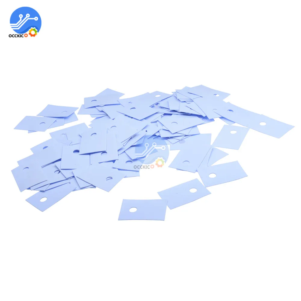 100PCS TO-220 แผ่นฉนวนซิลิโคนฮีทซิงค์ Shim สำหรับแล็ปท็อป CPU GPU ดี