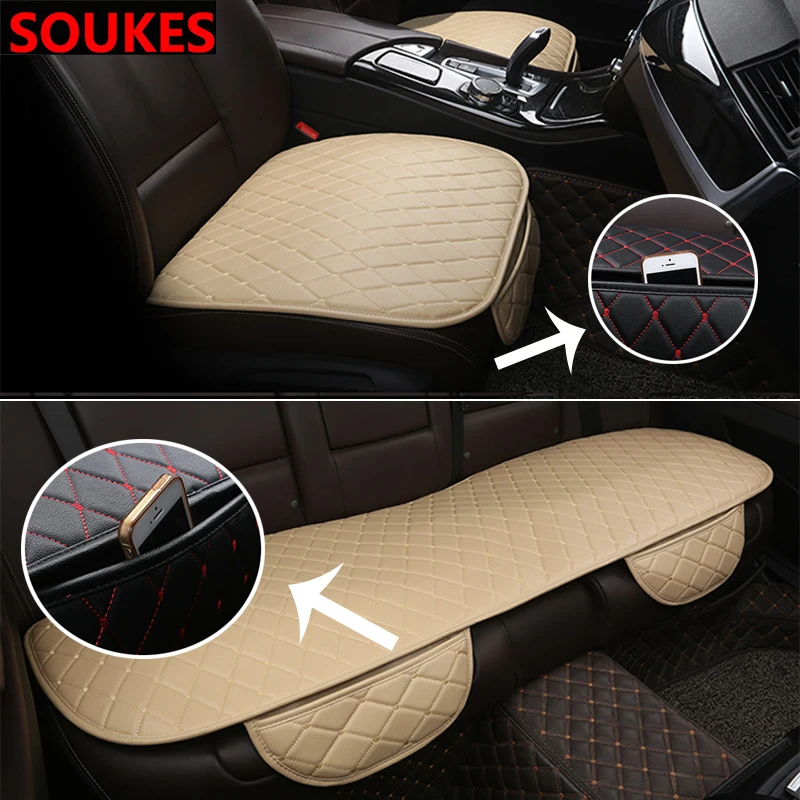 PU Leather Car Interior Seat Cushion Cover For Volkswagen VW Passat B6 B5 B7 B8 Golf 4 5 7 6 Polo Opel Astra J H Insignia Corsa