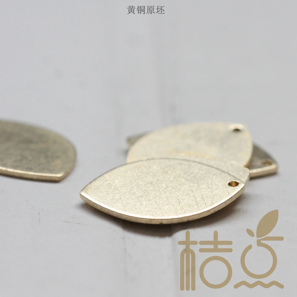 Solid Brass Teardrop Charm - 20x14mm (3845C-V-210)