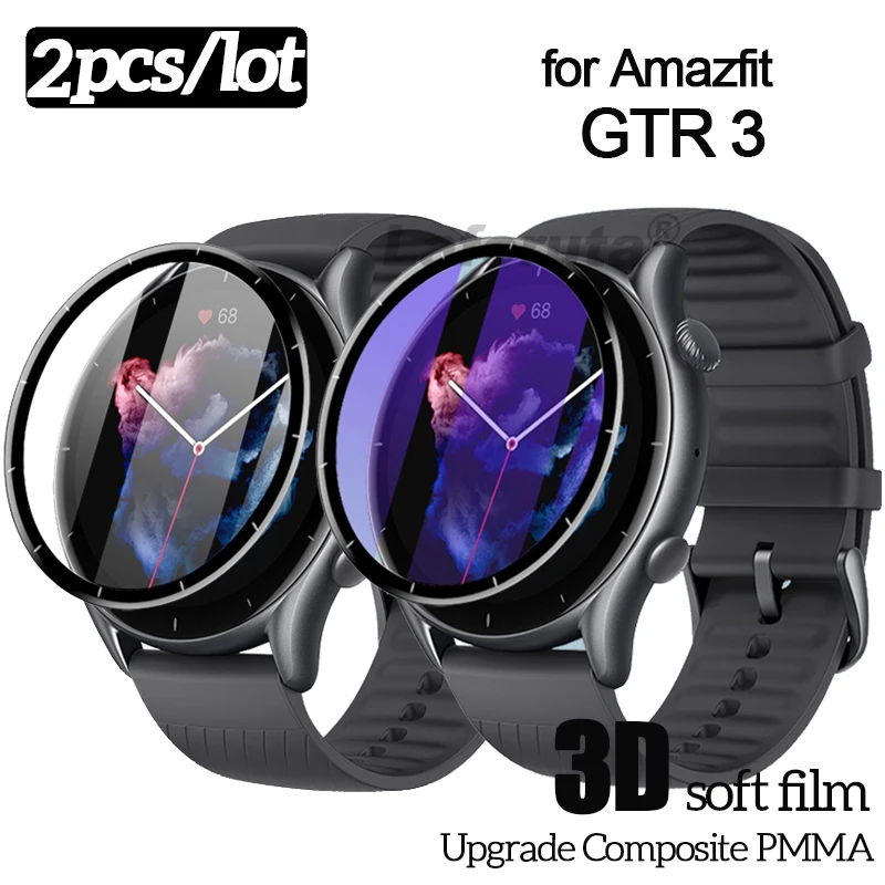 Full Cover Screen Protector For Amazfit GTR 3 Clear 3D Curved Soft Protective Film for Xiaomi Amazfit T-Rex Pro GTR2 (Not Glass) for vivo iqoo 12 5g 2pcs imak curved full screen hydrogel film protector