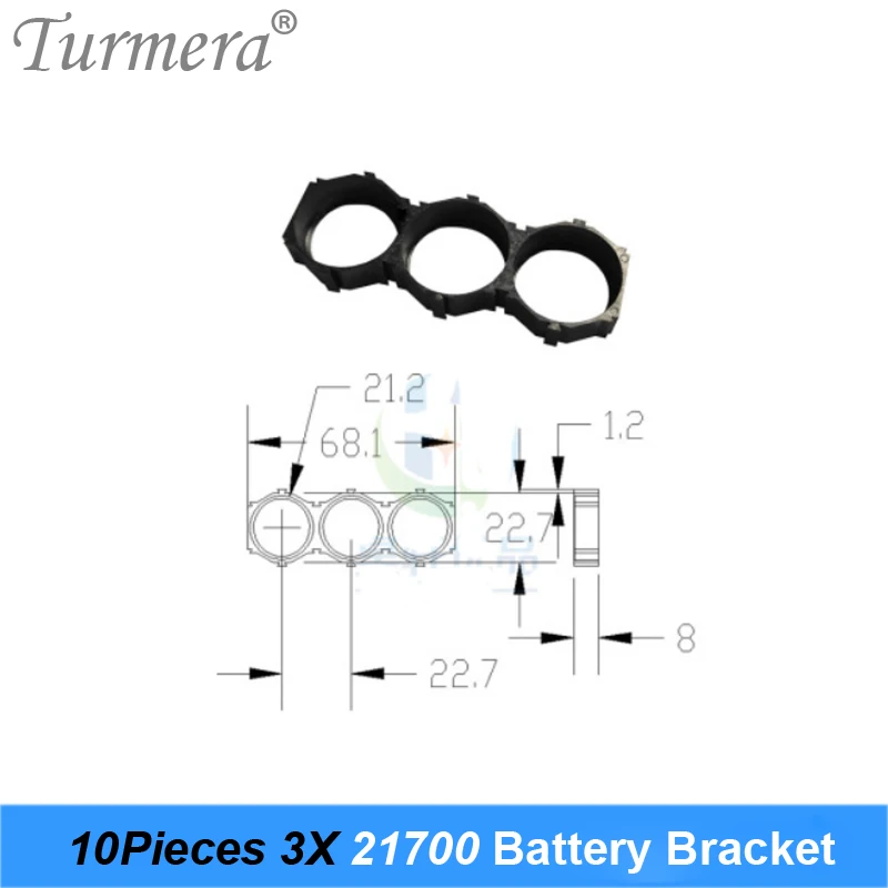Turmera 10 sztuka 21700 uchwyt na baterię litową 21700 Spacer grupa montażowa moduł DIY skrzynka na akumulator Pack Splice wspornik