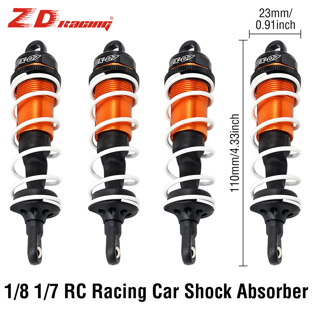 

2PCS/4PCS Shock Absorber 110mm Damper Suspension for 1/7 ZD Racing EX07 1/8 RC Racing Car