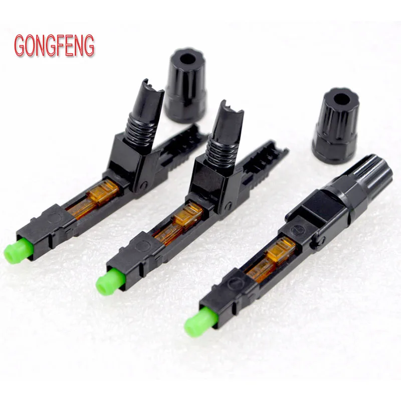 GONGFENG 200pcs New SCAPC FTTH Fiber Optical Quick Connector Embedded Telecom grade Fast Connector Special Wholesale TO Russia