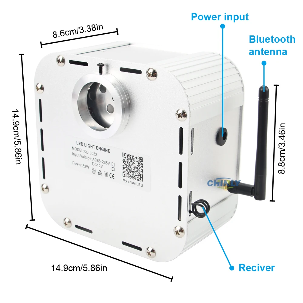 Imagem -06 - Luz de Led de Fibra Ótica de Velocidades 32w Rgbw Luz App Bluetooth Música Controle Remoto rf Metros 835 Fios Cabo de Tamanho Misto Teto de Estrela