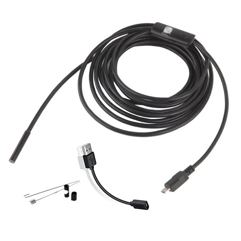 Caméra d'inspection de téléphone Android, endoscope, objectif 7mm, 1m, 2m, 5m, tuyau, étanche IP68, 480P HD, micro USB, caméra de salle