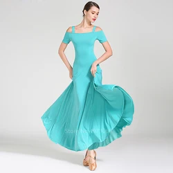 Flamenco Dress Women Ladies Gypsy Spanish Solid Color Ballroom Stage Wear Strap Strapless Belly Dance Big Wing Vestido Costume