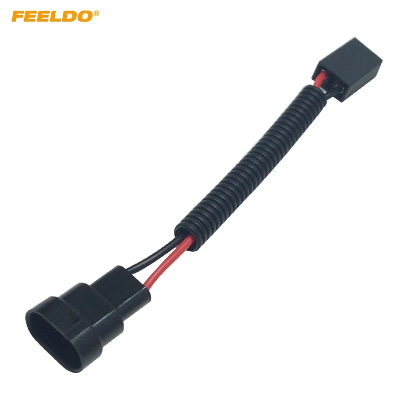 

FEELDO 1PC Auto Headlight Lamp Wiring Socket Adapter 9005-11/9006-11 To H7-21 Connector Plug Car Light Wire Cable