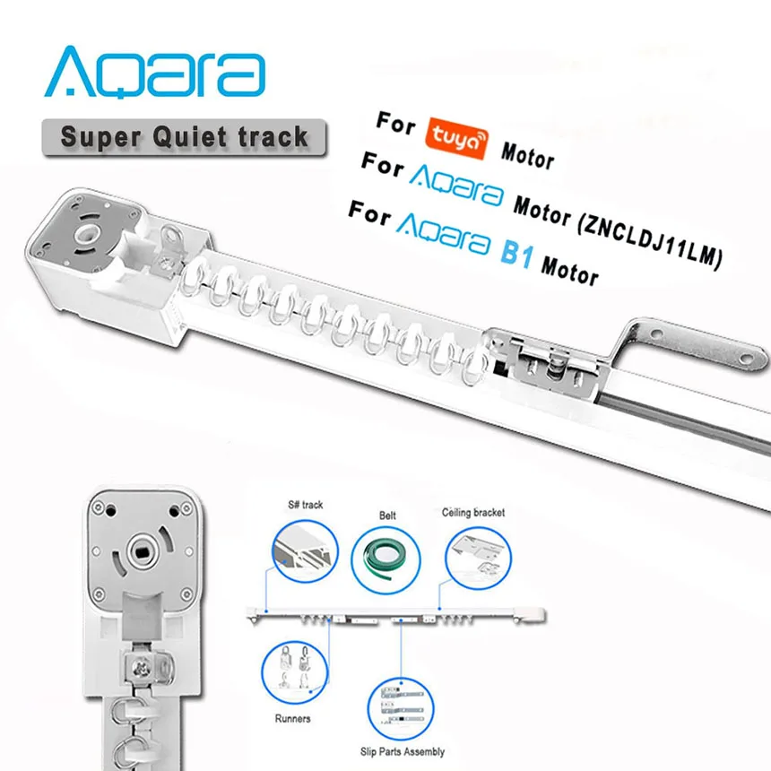 Smart Curtain Track Rails Electric Cornice for Curtains For Aqara B1 A1 Tuya Wifi Zigbee Motor Automatic Curtain Control System