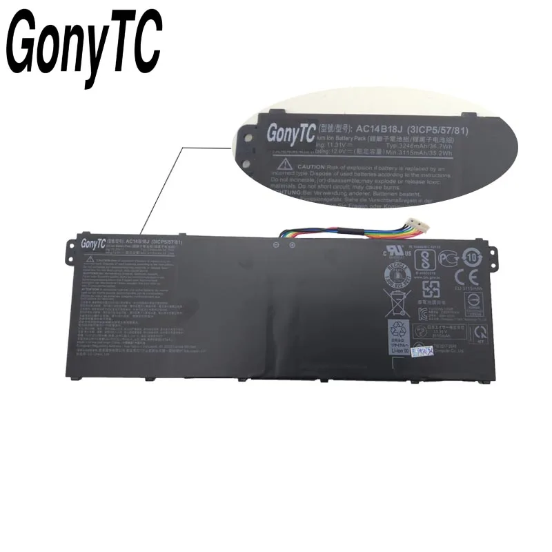 Original AC14B18J Laptop Battery For Acer For Aspire E3-111 E3-112 E3-112M ES1-531 B116 AC14B13j 11.31volts 36wh (3ICP5/57/80