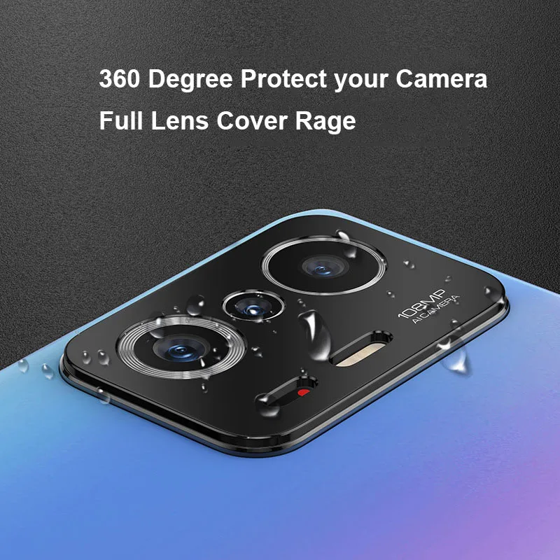 For Xiaomi 11T Pro Luxury Camera Guard Circle Metal Lens Protector Case Cover Bumper Protection Ring