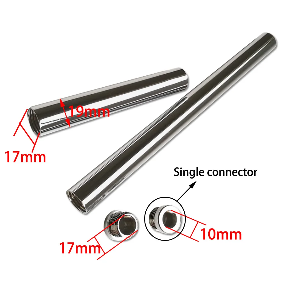 Diameter 19mm Hollow Tube Floor Lamp Female Connection Central Tube Straight Tube Black White Silver For Table Lamp Floor Lamp