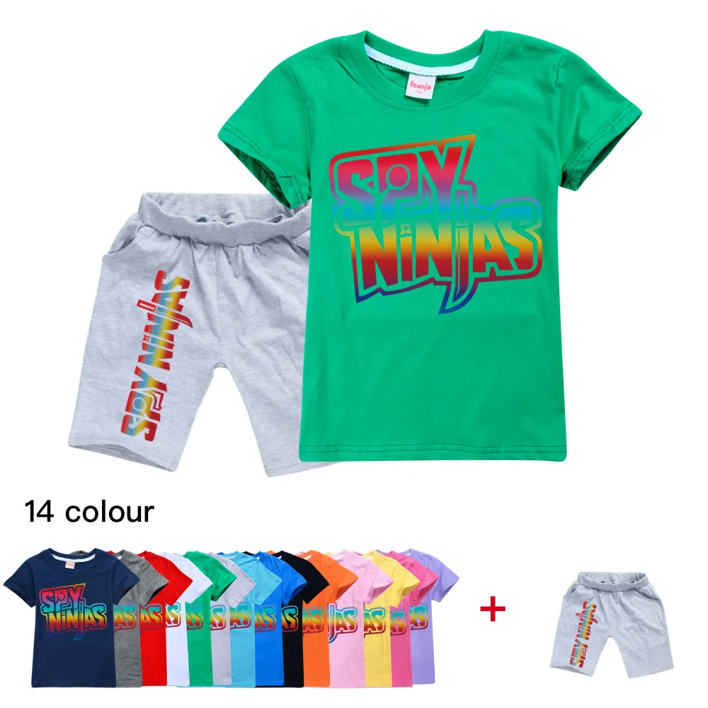 

New SPY NINJAS Kids Clothes Sets Summer Child Cotton 2pcs Sets Sports Children Suits Baby Boys Suit Fashion Children's Clothes