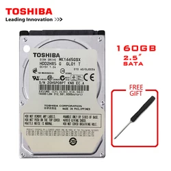 도시바 브랜드 노트북 내부 160G HDD 하드 디스크 드라이브, 160GB, 2.5 인치, SATA2, 100 MB/s, 2/8MB, 5400-7200RPM, 디스코 듀로, 인터노