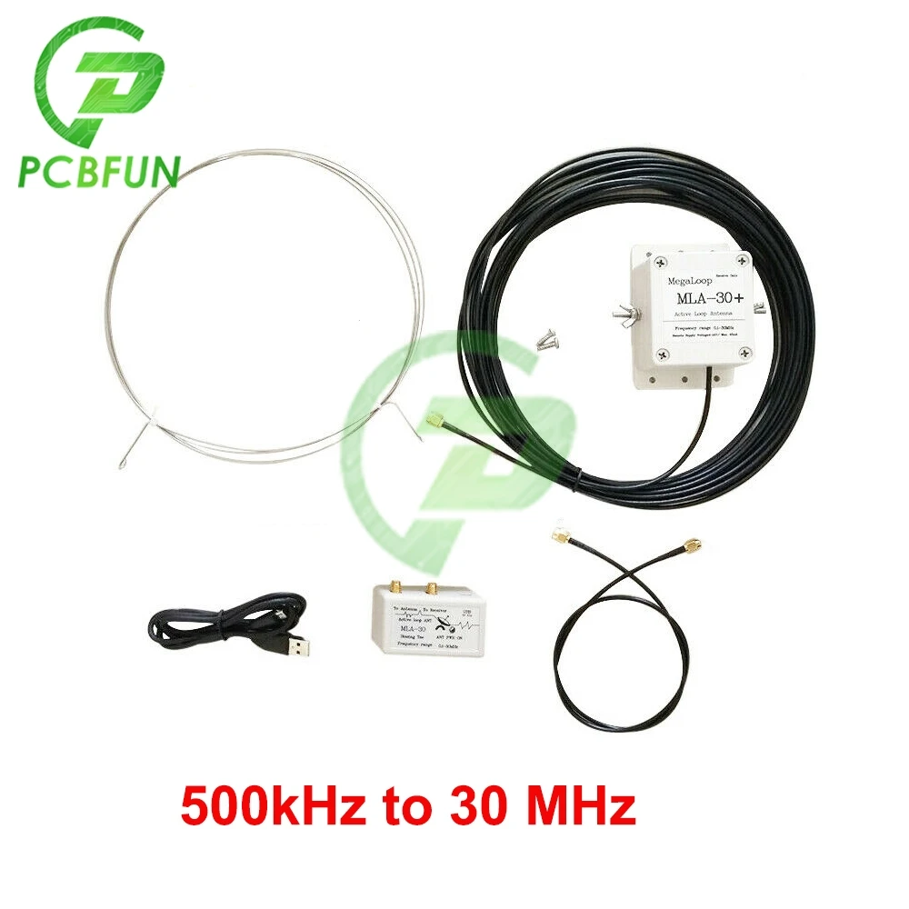 

MLA-30+ Plus 500 kHz to 30 MHz Ring Active Receive Antenna Low Noise Medium Shortwave SDR Loop Antenna Short Wave Radio Antenna