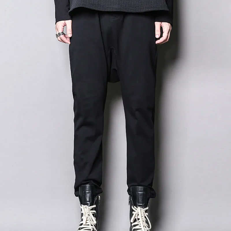 

Men's Harlan Pants Straight Pants Casual Pants Spring And Autumn New Black Elastic Waist Slim Low Grade Hip Hip Pants