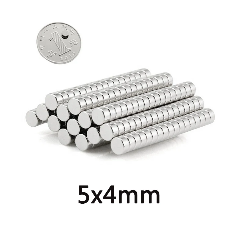 50/100/150pcs 5X4mm Permanent NdFeB Strong Powerful Magnetic Mini Small magnet N35 Round Magnets 5x4mm Neodymium Magnet Dia 5*4