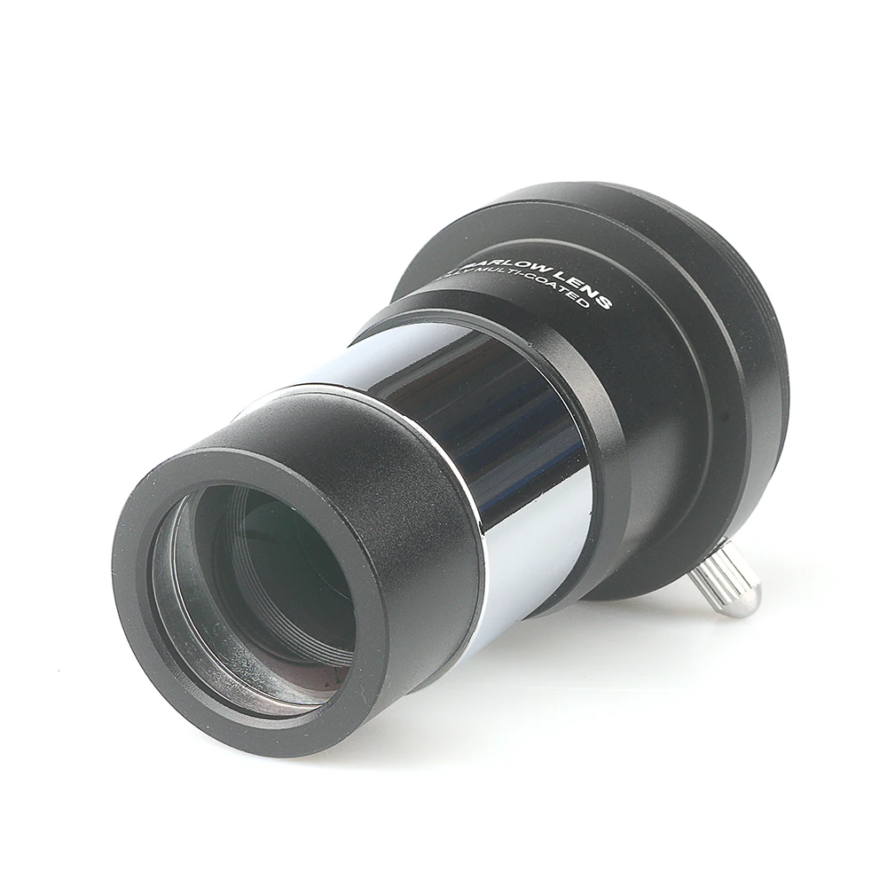 EYSDON-lente Barlow de 1,25 pulgadas, lente totalmente multicapa de Metal con rosca M42x0.75, interfaz de conexión de anillo en T para telescopio ocular
