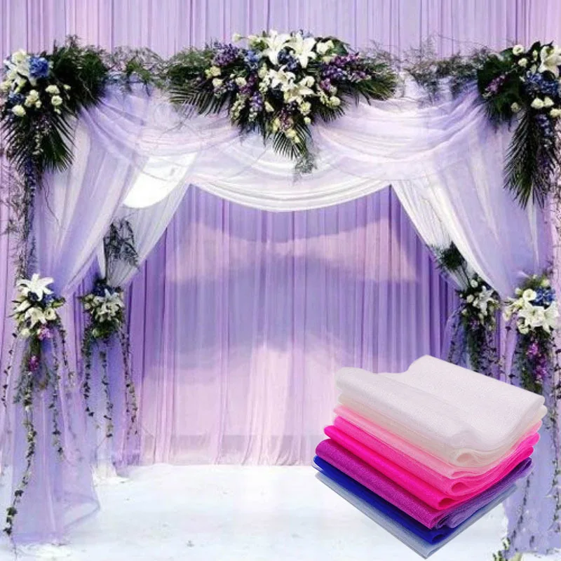 48cm x 10m organza wedding decoration birthday event party supplies tulle convolution 66