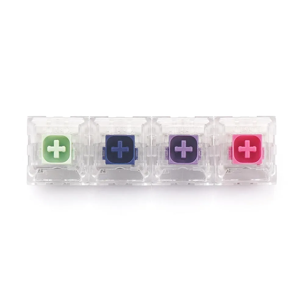 8pcs Kailh Box Transparent Switches Blue BOX Crystal Pink Jade Navy Royal 5Pin Switch For Mechanical Keyboard DIY Maintain