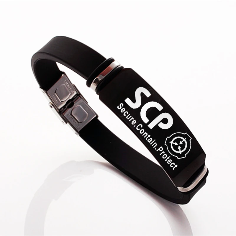 Special Containment Procedures SCP Foundation Sport Casual Stainless Steel Bangles Bracelet For Women Men Wristband Gift