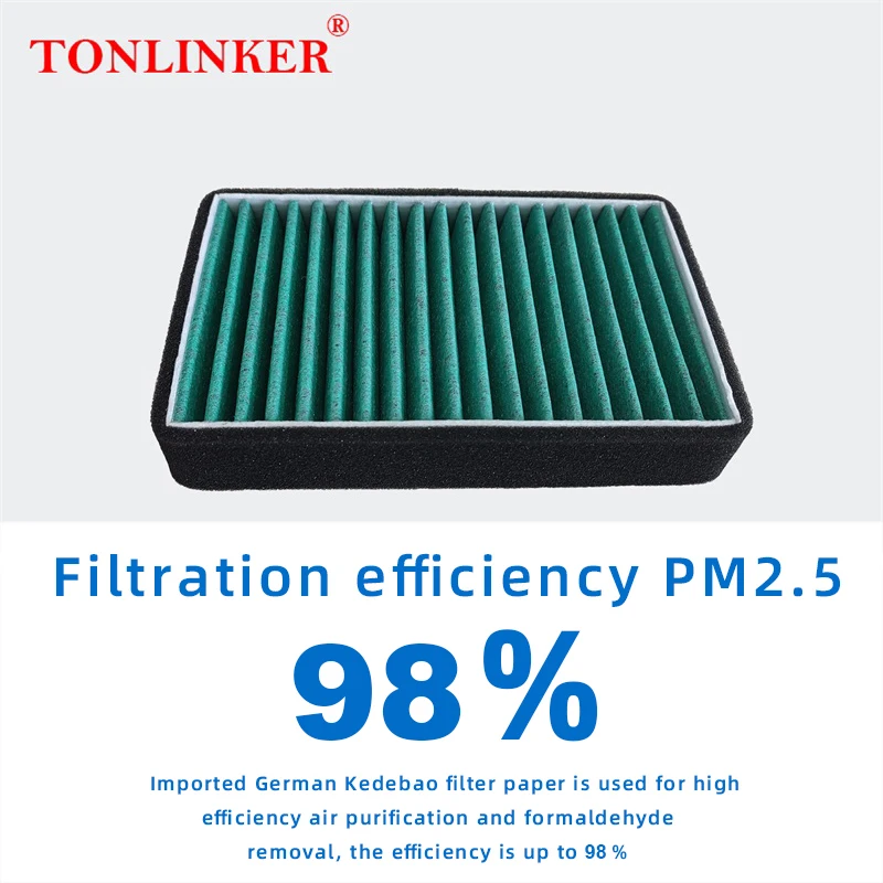 TONLINKER 2 Holes Air Filter For Vw Beetle A5 Jetta6 NF Sharan Tiguan 5N For Audi Q3 8U Alhambra External Filter Anti-PM2.5 98%