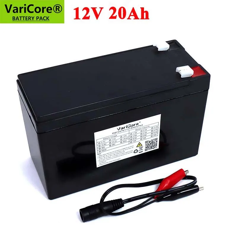 12V 20Ah 18650 Lithium Pin Gắn Trong 10A 20A Xịt Sát Sạc Dự Phòng Pin Năng Lượng Mặt Trời + Tặng bộ Sạc 12.6V