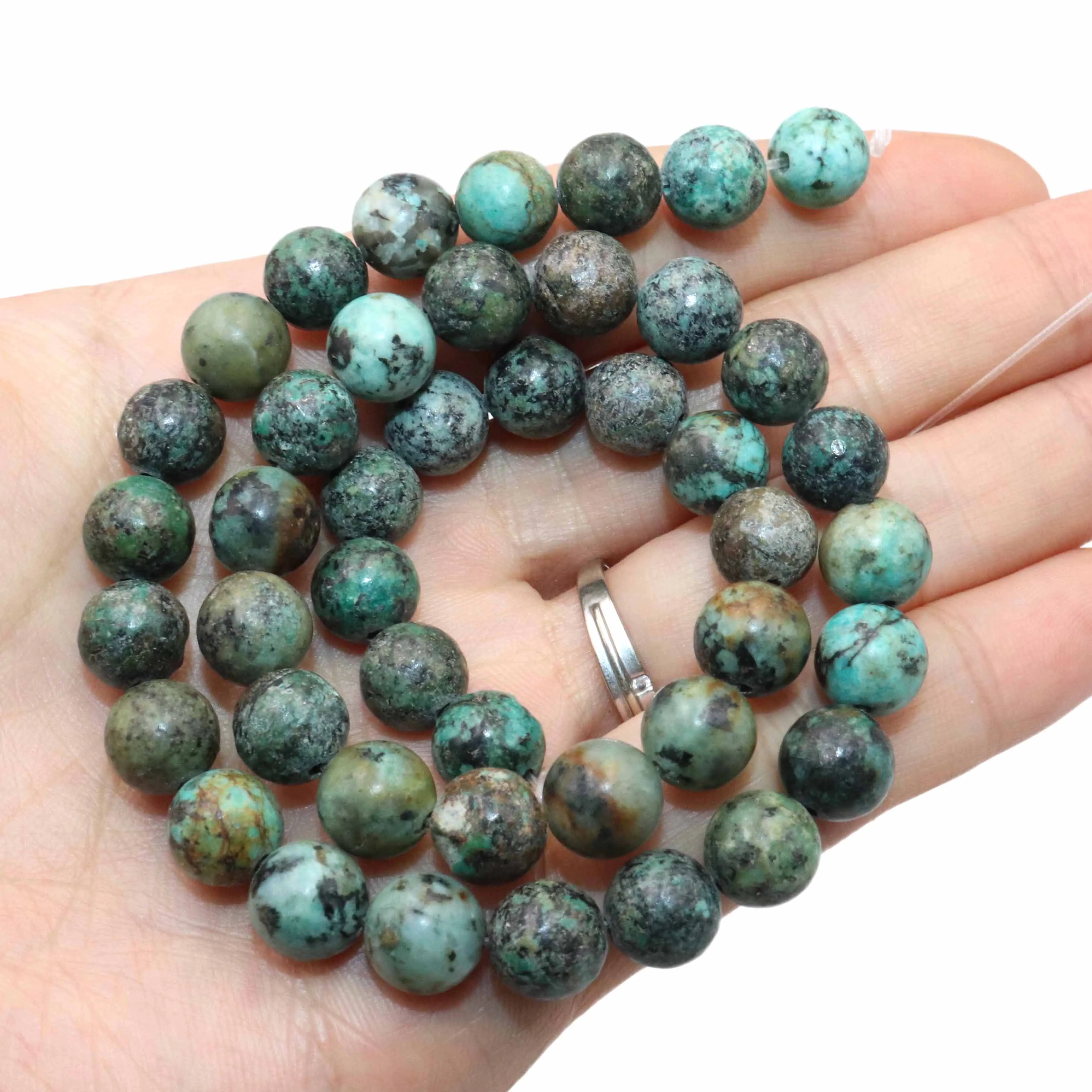 Natural Africa Turquoises Stone Loose Spacer Bead For Jewelry Making Charm DIY Bracelet Necklace Accessories 2 3 4 6 8 10mm