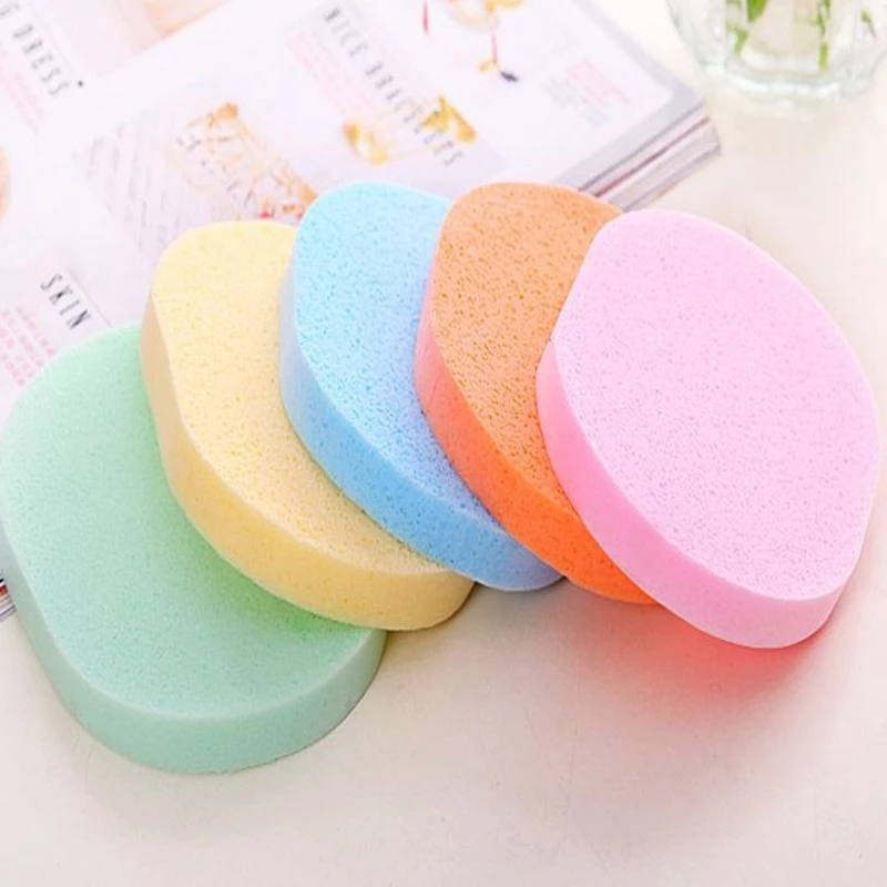 1pcs Random Color Soft Facial Cleansing Sponge Pad Face Makeup Wash Cleaning Sponge Esponja Maquiagem Tools