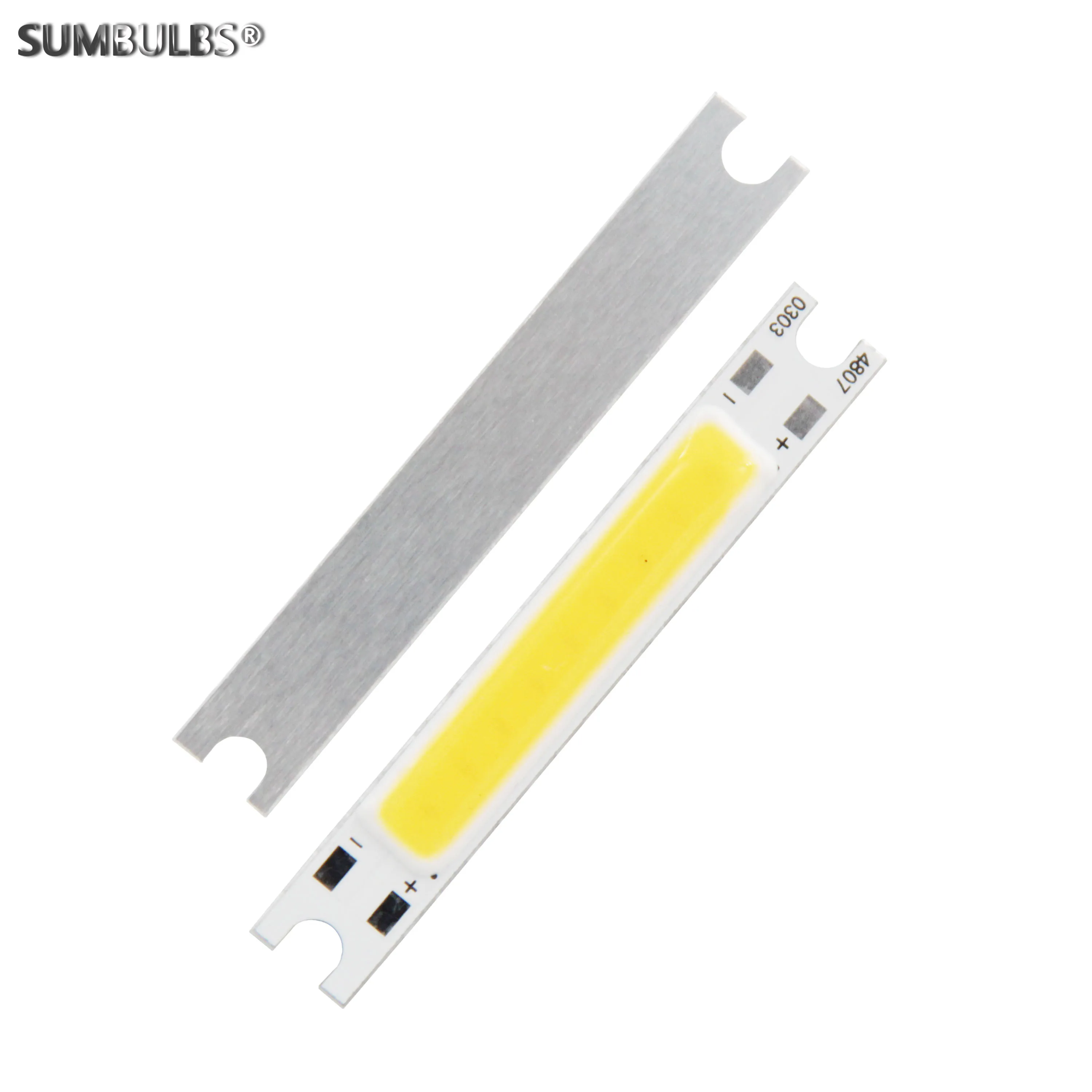 LED Wall Lamp Light Source 48x7mm 3W 9v DC 300mA COB Bulb Chip on Board Bar Strip for DIY Table Desk Lamp