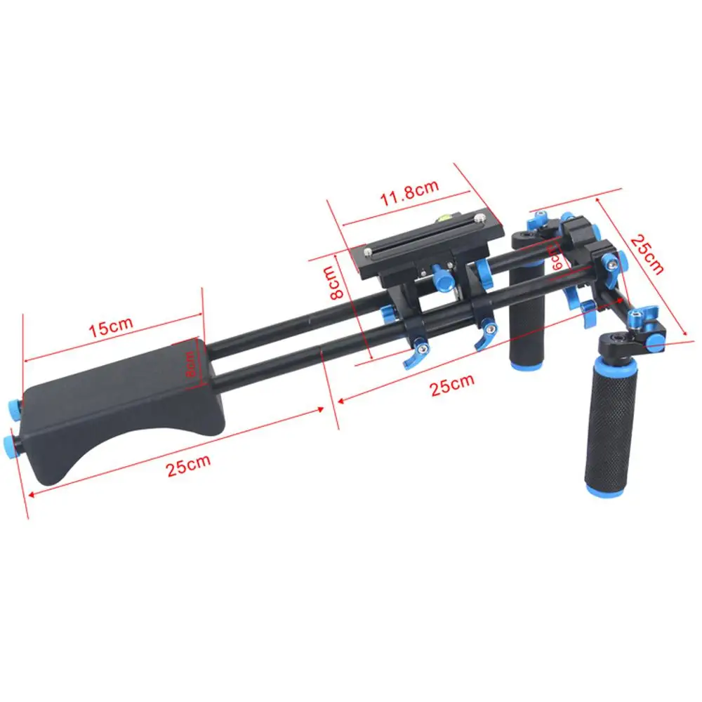 Imagem -03 - Sistema de Gravação de Filmes Portátil Equipamento de Ombro para Câmera Filmadora Controle Manual Duplo para Câmeras Dslr Filmadora dv