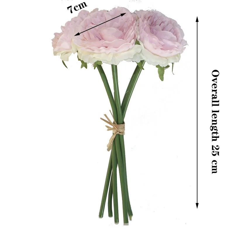 peony artificial artificial silk flowers for home decoration wedding bouquet for bride high quality fake flower faux living room